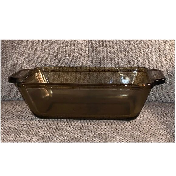 Vintage Anchor Ovenware Smoky Glass Loaf 1.5 Qt Baking Dish #1041 - Picture 1 of 4